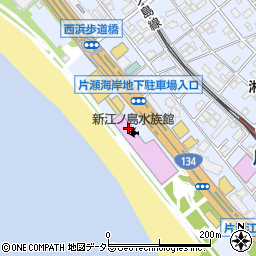 新江ノ島水族館周辺の地図