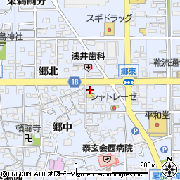 愛知県一宮市小信中島郷中周辺の地図