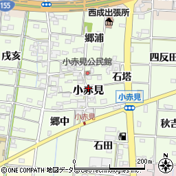 愛知県一宮市小赤見695-1周辺の地図