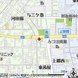 愛知県一宮市起東茜屋12周辺の地図