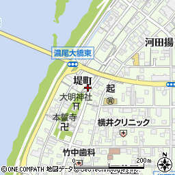 愛知県一宮市起堤町3周辺の地図