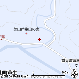 京都府南丹市美山町芦生斧蛇周辺の地図
