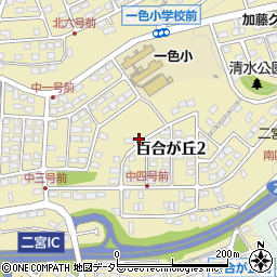 神奈川県中郡二宮町百合が丘周辺の地図