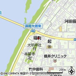 愛知県一宮市起堤町110周辺の地図