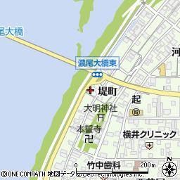 愛知県一宮市起堤町116周辺の地図