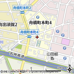 岐阜県羽島市舟橋町本町周辺の地図