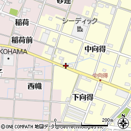 愛知県一宮市千秋町浮野中向得78周辺の地図