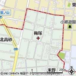 愛知県一宮市千秋町加納馬場梅塚77-2周辺の地図
