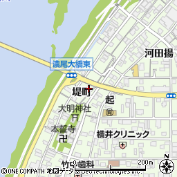愛知県一宮市起堤町105周辺の地図
