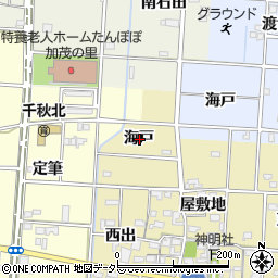 愛知県一宮市千秋町一色海戸周辺の地図