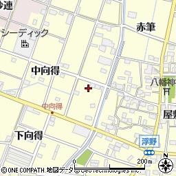 愛知県一宮市千秋町浮野中向得38-3周辺の地図