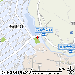 石神台会館周辺の地図
