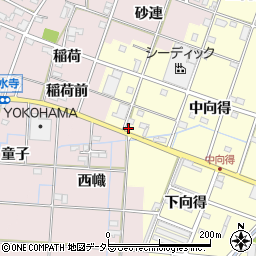 愛知県一宮市千秋町浮野中向得350周辺の地図