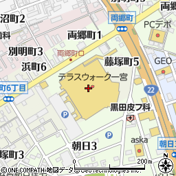 柿安口福堂　テラスウォーク一宮店周辺の地図