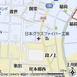愛知県一宮市千秋町勝栗池端周辺の地図