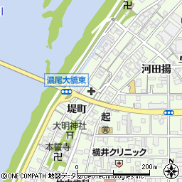 愛知県一宮市起堤町98周辺の地図