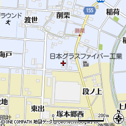 愛知県一宮市千秋町勝栗下垂周辺の地図