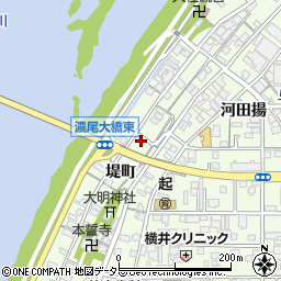 愛知県一宮市起堤町92周辺の地図
