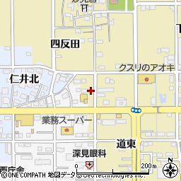 愛知県一宮市三条道東6周辺の地図