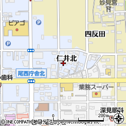 愛知県一宮市小信中島仁井北周辺の地図