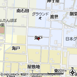 愛知県一宮市千秋町勝栗海戸周辺の地図