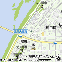 愛知県一宮市起堤町80周辺の地図