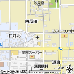 愛知県一宮市三条道東4周辺の地図