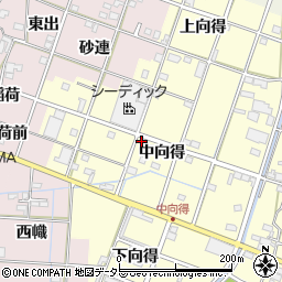 愛知県一宮市千秋町浮野中向得323周辺の地図