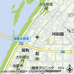 愛知県一宮市起堤町74周辺の地図