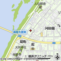 愛知県一宮市起堤町78周辺の地図