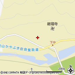 京都府南丹市美山町中下前周辺の地図