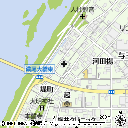 愛知県一宮市起堤町76周辺の地図