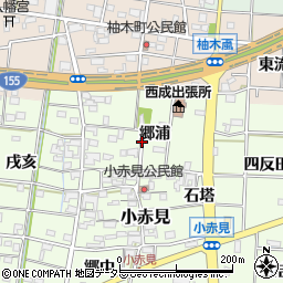 愛知県一宮市小赤見（郷浦）周辺の地図