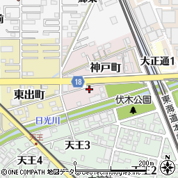 愛知県一宮市神戸町15周辺の地図