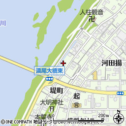 愛知県一宮市起堤町81周辺の地図