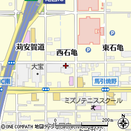 愛知県一宮市開明西石亀周辺の地図