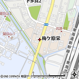 滋賀県米原市梅ケ原栄周辺の地図
