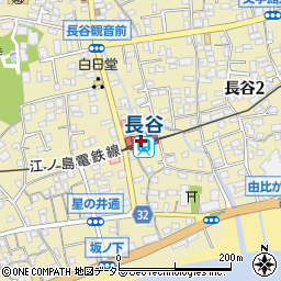 長谷駅周辺の地図