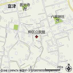 仲区公民館周辺の地図