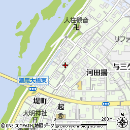 愛知県一宮市起堤町61周辺の地図