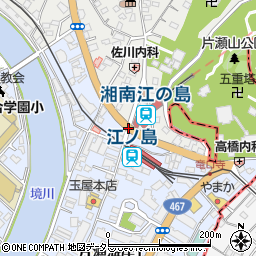 江ノ島駅入口周辺の地図