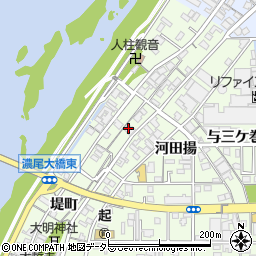 愛知県一宮市起堤町イ周辺の地図