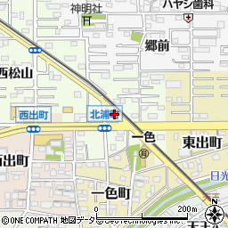 愛知県一宮市北浦町周辺の地図