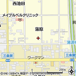 愛知県一宮市開明蒲原周辺の地図