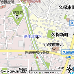 愛知県小牧市久保新町144周辺の地図