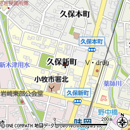 愛知県小牧市久保新町74周辺の地図