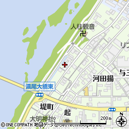 愛知県一宮市起堤町63周辺の地図