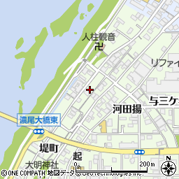 愛知県一宮市起堤町50周辺の地図