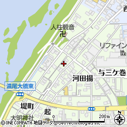 愛知県一宮市起堤町43周辺の地図