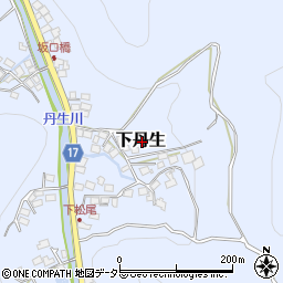 滋賀県米原市下丹生周辺の地図
